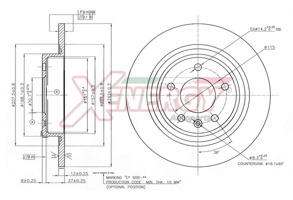 AP XENERGY féktárcsa - X601510 - TothCarparts