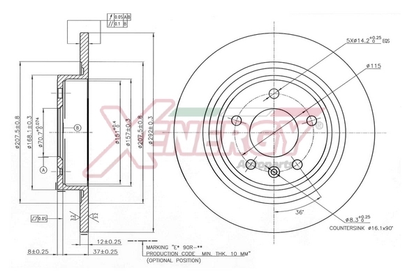 AP XENERGY féktárcsa - X601517 - TothCarparts