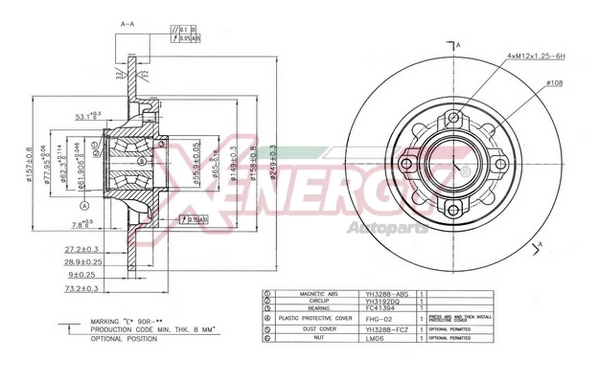 AP XENERGY féktárcsa - X601524 - TothCarparts