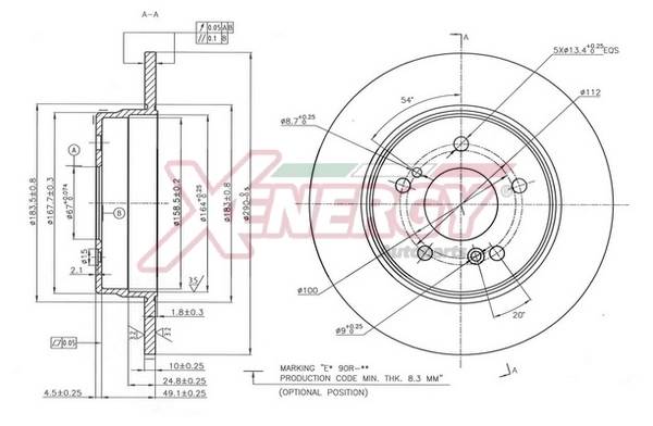 AP XENERGY féktárcsa - X601525 - TothCarparts