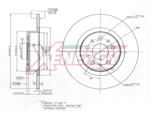 AP XENERGY féktárcsa - X601528 - TothCarparts