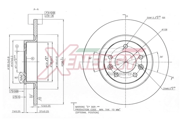 AP XENERGY féktárcsa - X601537 - TothCarparts