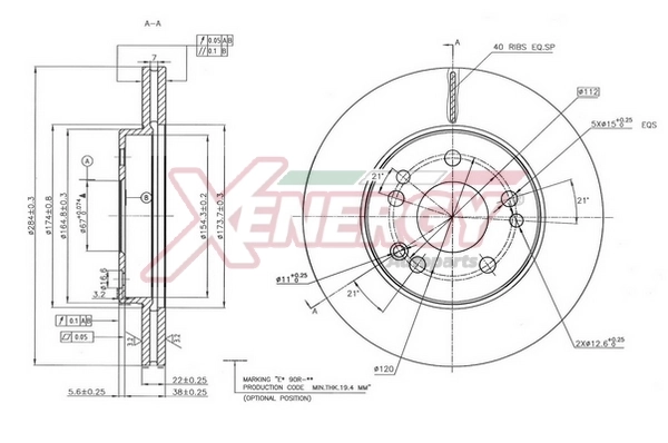 AP XENERGY féktárcsa - X601538 - TothCarparts