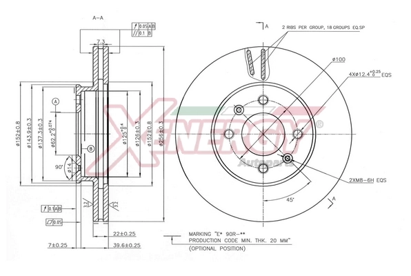 AP XENERGY féktárcsa - X602805 - TothCarparts