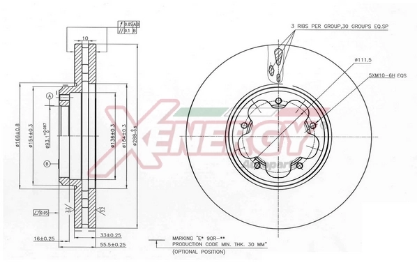 AP XENERGY féktárcsa - X602813 - TothCarparts
