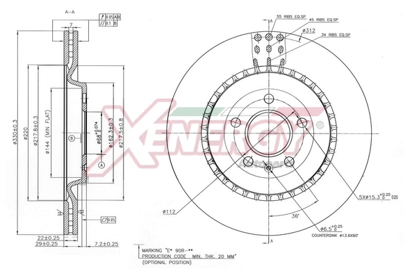 AP XENERGY féktárcsa - X602817 - TothCarparts