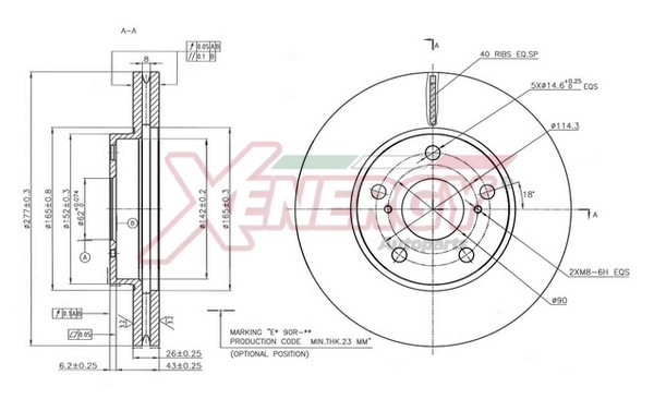 AP XENERGY féktárcsa - X602916 - TothCarparts
