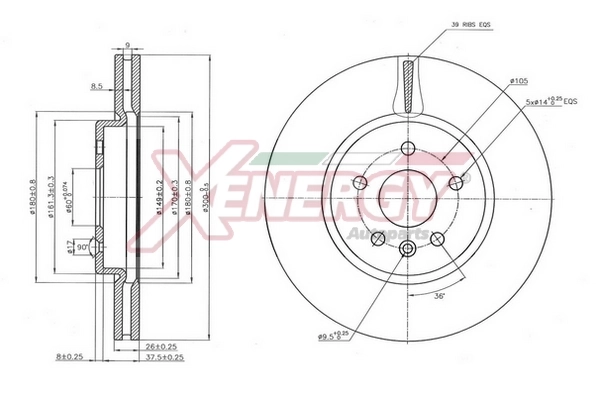 AP XENERGY féktárcsa - X602917 - TothCarparts