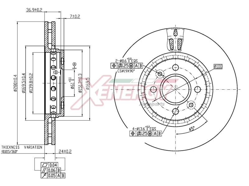 AP XENERGY féktárcsa - X602927 - TothCarparts