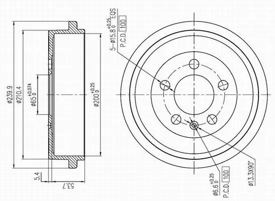 AP XENERGY fékdob - X654299 - TothCarparts