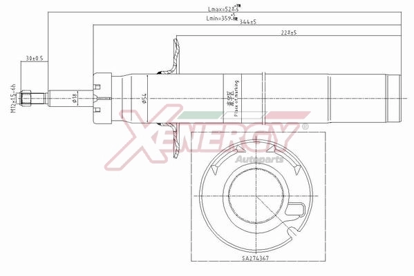 AP XENERGY lengéscsillapító - X717341 - TothCarparts