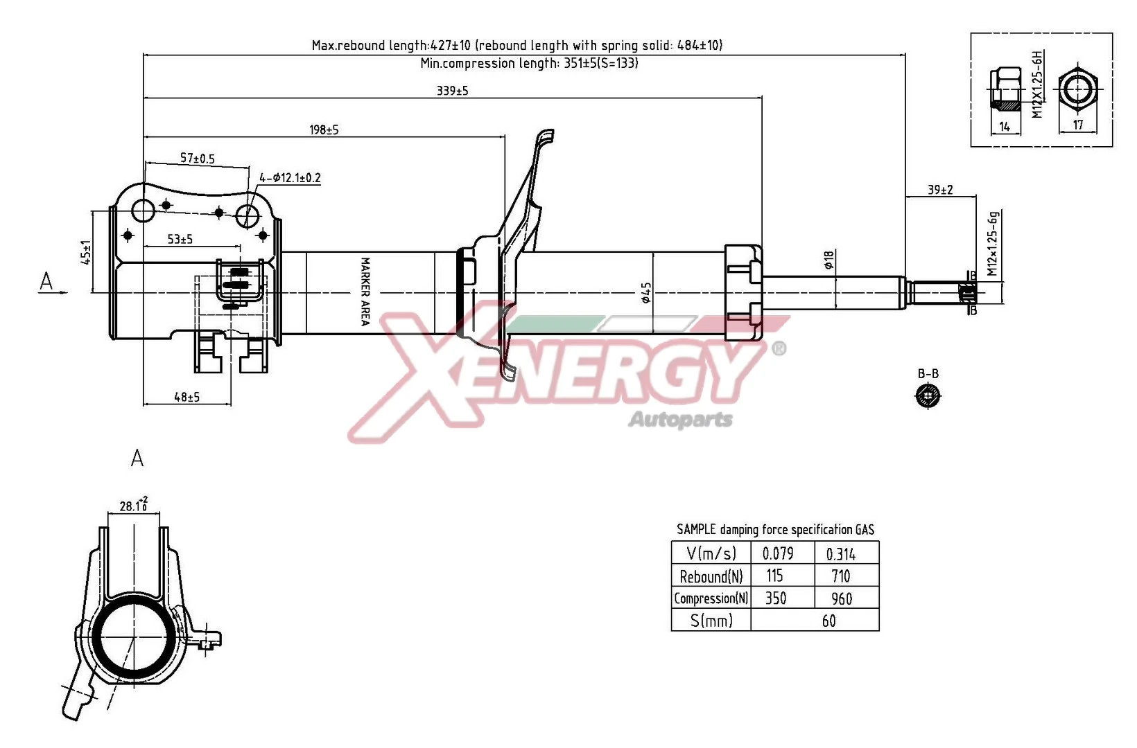 AP XENERGY lengéscsillapító - X804332 - TothCarparts