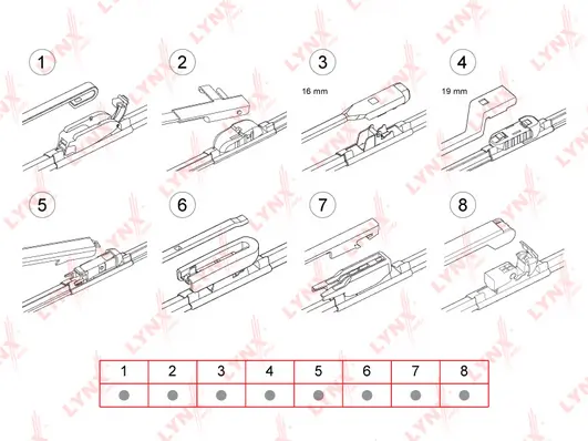 LYNXAUTO törlőlapát - XF550 - TothCarparts