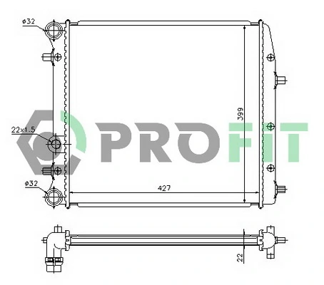 PROFIT hűtő, motorhűtés - PR 6402A1 - TothCarparts