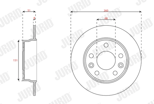 JURID féktárcsa - 563689JC - TothCarparts