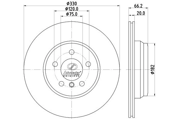 SCHNIEDER AUTOTECH féktárcsa - BMS55.00369 - TothCarparts