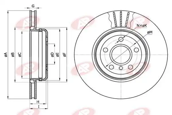 AP-SA féktárcsa - B2098V - TothCarparts