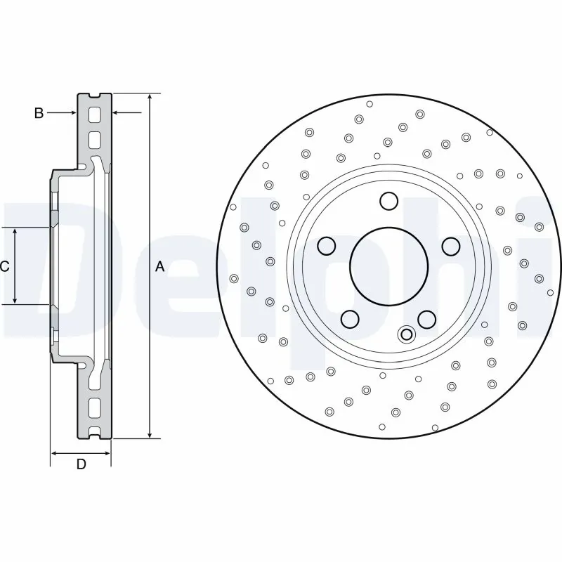 DELPHI féktárcsa - BG4657C-18B1 - TothCarparts