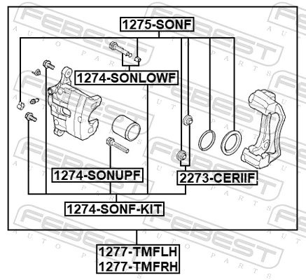 FEBEST féknyereg - 1277-TMFLH - TothCarparts