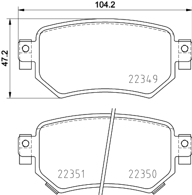 DON fékbetétkészlet, tárcsafék - PCP2194 - TothCarparts