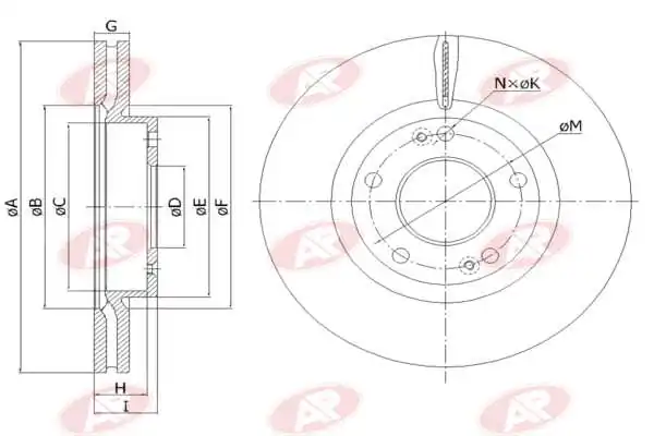 AP-SA féktárcsa - H2003V - TothCarparts