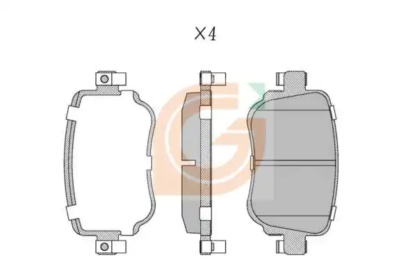 GAMA-SA fékbetétkészlet, tárcsafék - GA20012 - TothCarparts