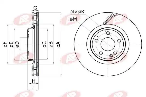 AP-SA féktárcsa - M2092V - TothCarparts