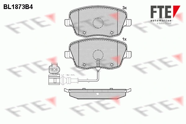 FTE fékbetétkészlet, tárcsafék - 9010456 - TothCarparts