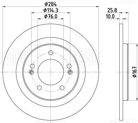 TRIALLI féktárcsa - DF 140227 - TothCarparts
