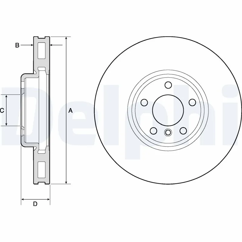 DELPHI féktárcsa - BG9155C-18B1 - TothCarparts