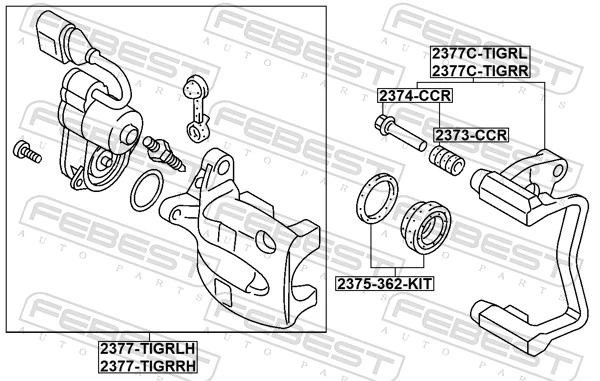 FEBEST féknyereg - 2377-TIGRRH - TothCarparts
