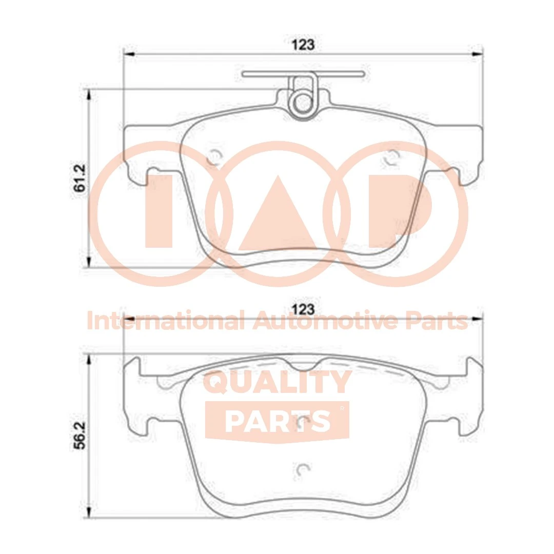 IAP QUALITY PARTS fékbetétkészlet, tárcsafék - 704-50045P - TothCarparts