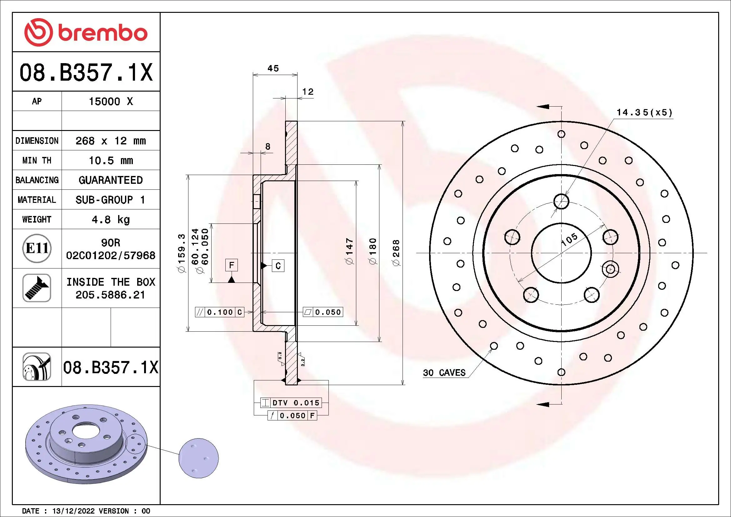 AP féktárcsa - 15000 X - TothCarparts