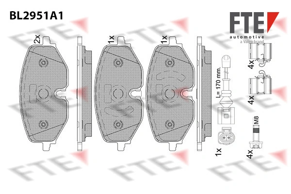 FTE fékbetétkészlet, tárcsafék - 9011194 - TothCarparts
