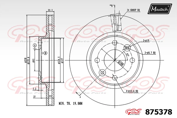 MAXTECH féktárcsa - 875378 - TothCarparts
