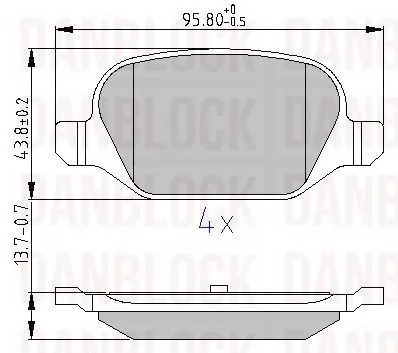 DANBLOCK fékbetétkészlet, tárcsafék - DB 510832 - TothCarparts