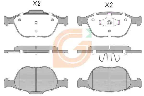 GAMA-SA fékbetétkészlet, tárcsafék - GA11933 - TothCarparts