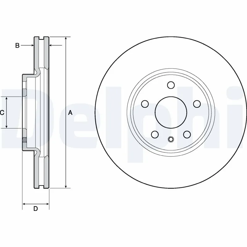 DELPHI féktárcsa - BG4702C-18B1 - TothCarparts