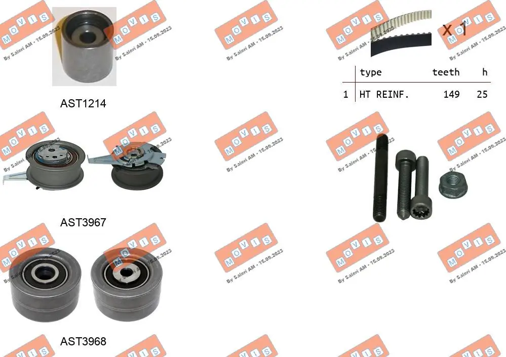MOVIS Fogasszíjkészlet - ASTK1298 - TothCarparts