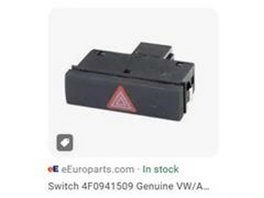 ZPY vészvillogó kapcsoló - 4F0941509 - TothCarparts