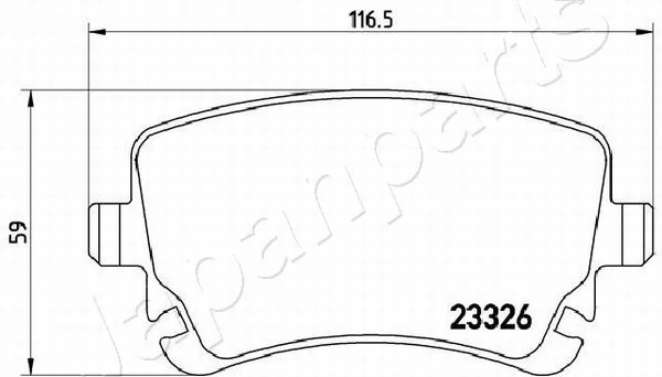 PEMEBLA fékbetétkészlet, tárcsafék - JAPPP-0907AF - TothCarparts