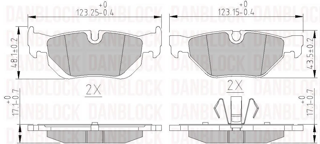 DANBLOCK fékbetétkészlet, tárcsafék - DB 510489 - TothCarparts