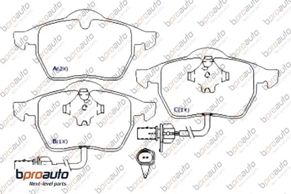 BPROAUTO fékbetétkészlet, tárcsafék - 1BP30924AA - TothCarparts
