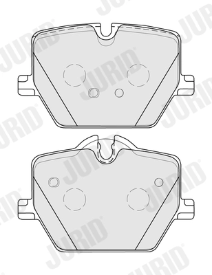 JURID fékbetétkészlet, tárcsafék - 574079J - TothCarparts
