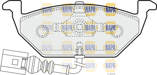 NAPA fékbetétkészlet, tárcsafék - NBP1365 - TothCarparts