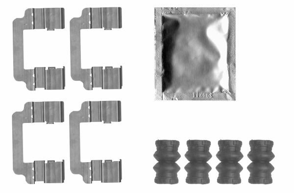 HELLA PAGID tartozékkészlet, tárcsafékbetét - 8DZ 355 206-831 - TothCarparts