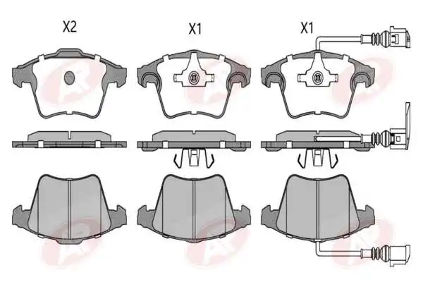 AP-SA fékbetétkészlet, tárcsafék - 5AP1205 - TothCarparts