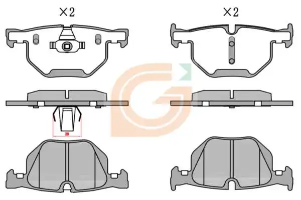 GAMA-SA fékbetétkészlet, tárcsafék - GA20094 - TothCarparts