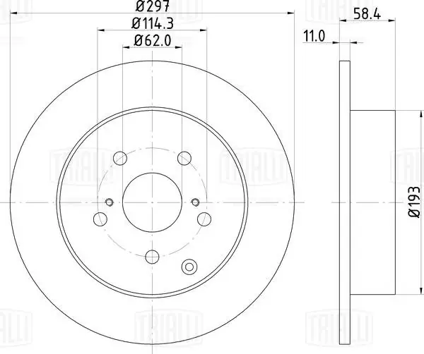TRIALLI féktárcsa - DF 084107 - TothCarparts