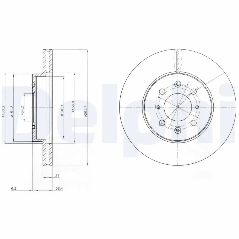 DELPHI féktárcsa - BG2759C-18B1 - TothCarparts